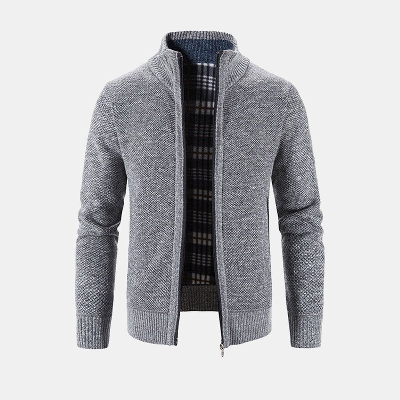 Ralf - Elegante Strickjacke gefüttert