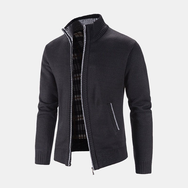 Ralf - Elegante Strickjacke gefüttert