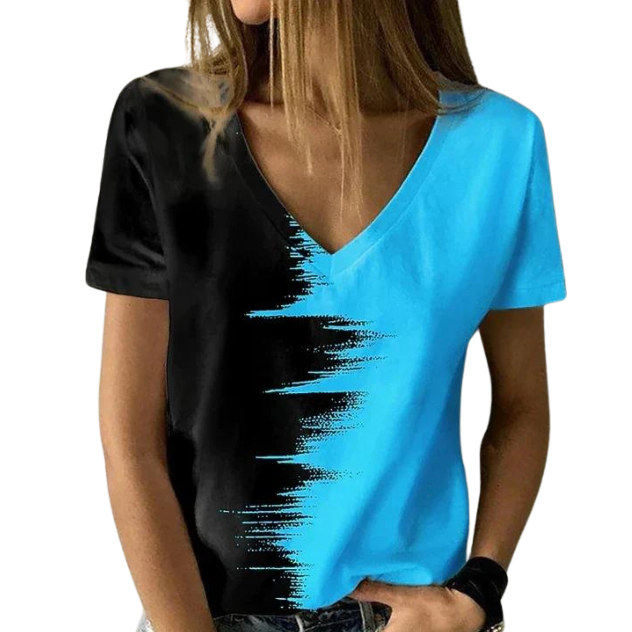 Betty - T-Shirt Mit V-Ausschnitt Und Kurzen Ärmeln