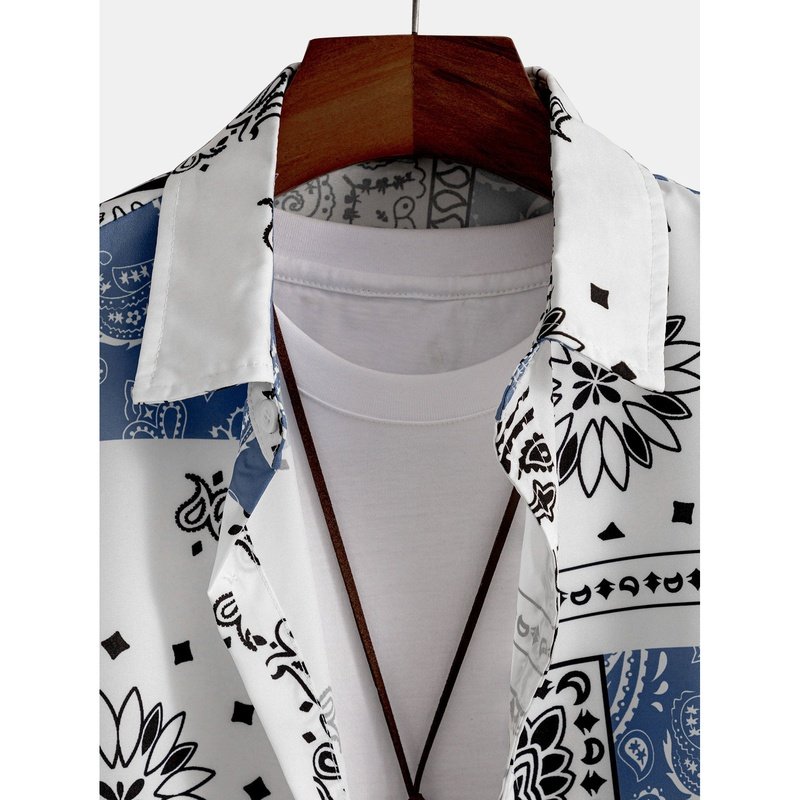 Paisley Print Button Up Shirt