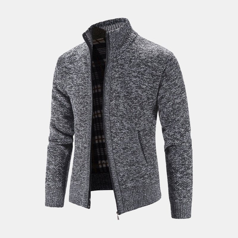 Ralf - Elegante Strickjacke gefüttert