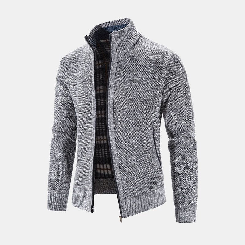 Ralf - Elegante Strickjacke gefüttert