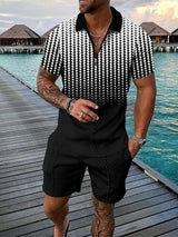 Elegantes Herren Freizeit Set mit farbenfrohem Aufdruck