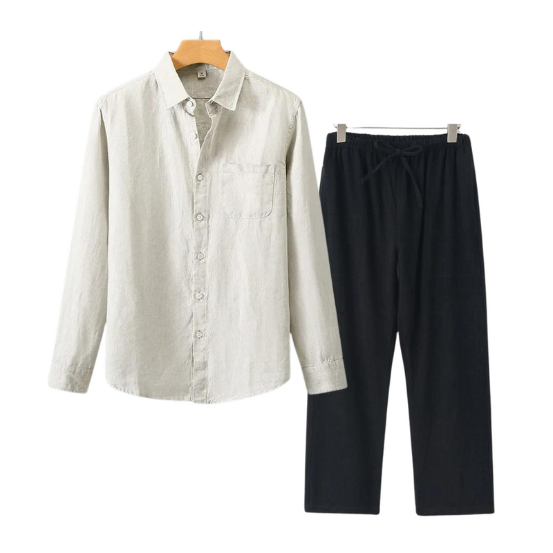 Herren Leinen Set im Old Money Stil, klassisch und stilvoll