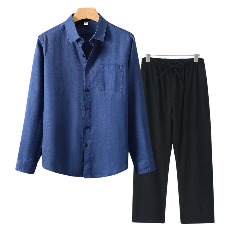 Herren Leinen Set im Old Money Stil, klassisch und stilvoll