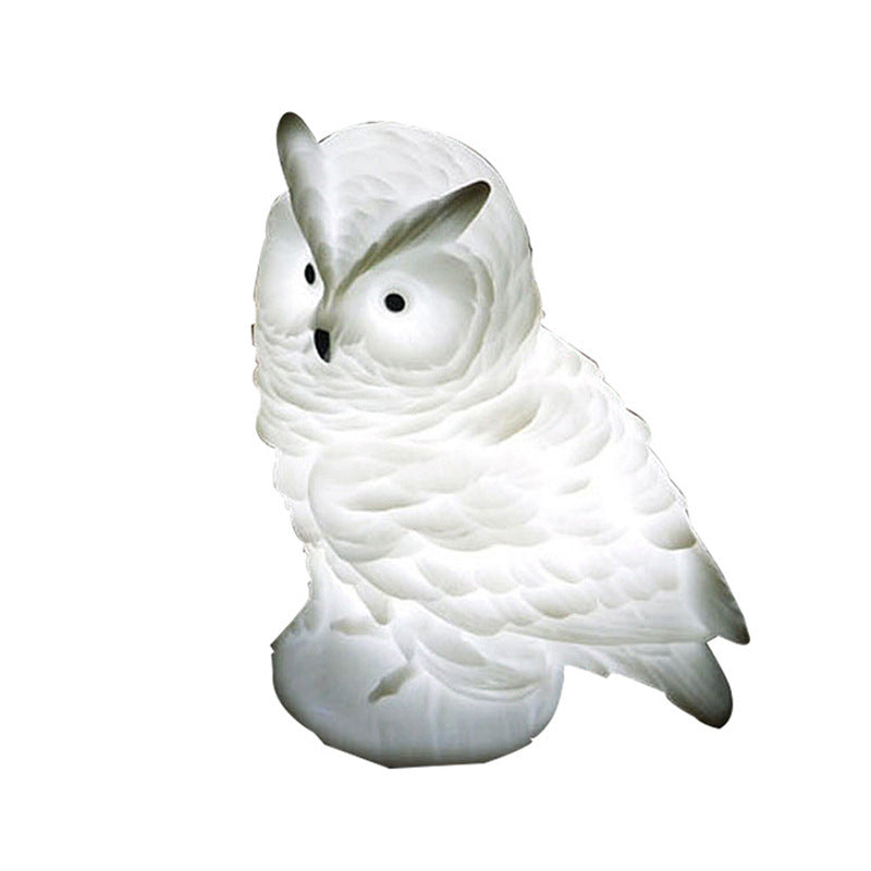 LED Bedside Table Lamp Night Lights Owl Lamp DC5V Cute LED Desk Table Lamp LR44 Battery Powered Animal Night Light for Bedroom