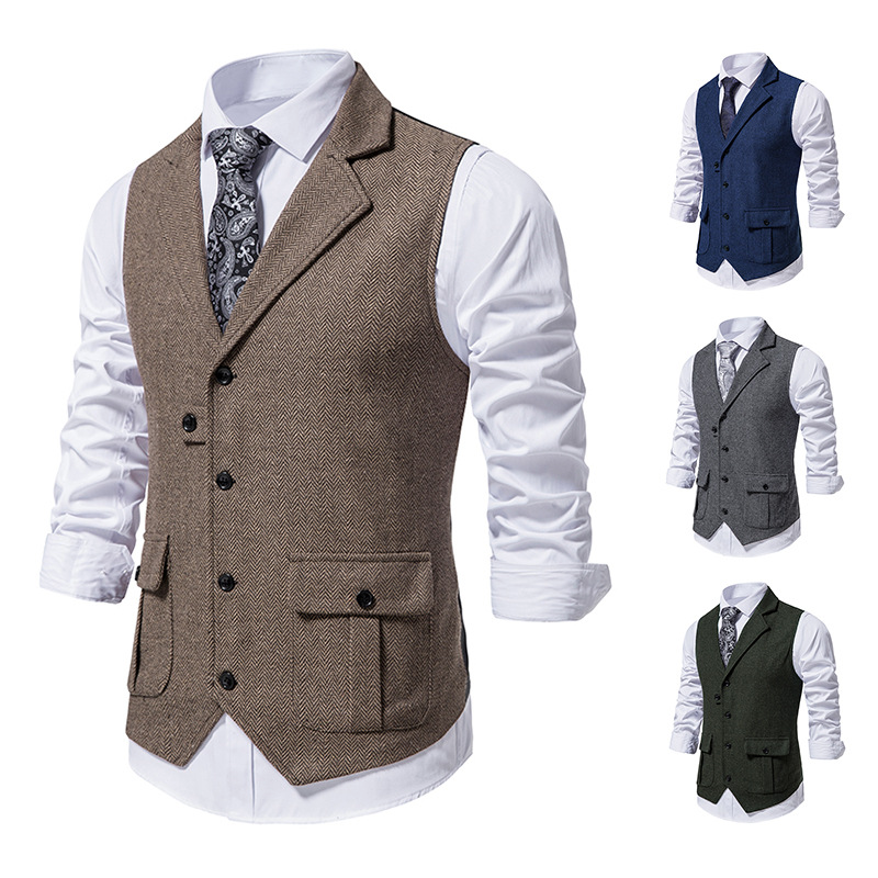 Quen - Elegante Herren Weste mit Seitentaschen