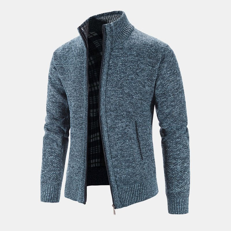 Ralf - Elegante Strickjacke gefüttert