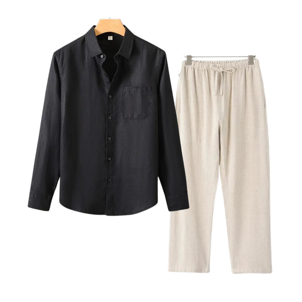 Herren Leinen Set im Old Money Stil, klassisch und stilvoll