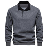 Elegantes Herren Langarm Polo Shirt mit klassischem Kragen