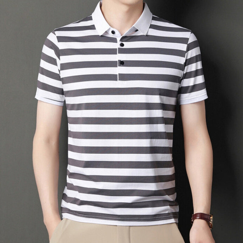 Danny-Klassisches Streifen Herren Polo Shirt