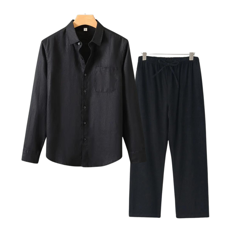 Herren Leinen Set im Old Money Stil, klassisch und stilvoll
