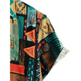 Tribal Geometry Print Button Up Shirt