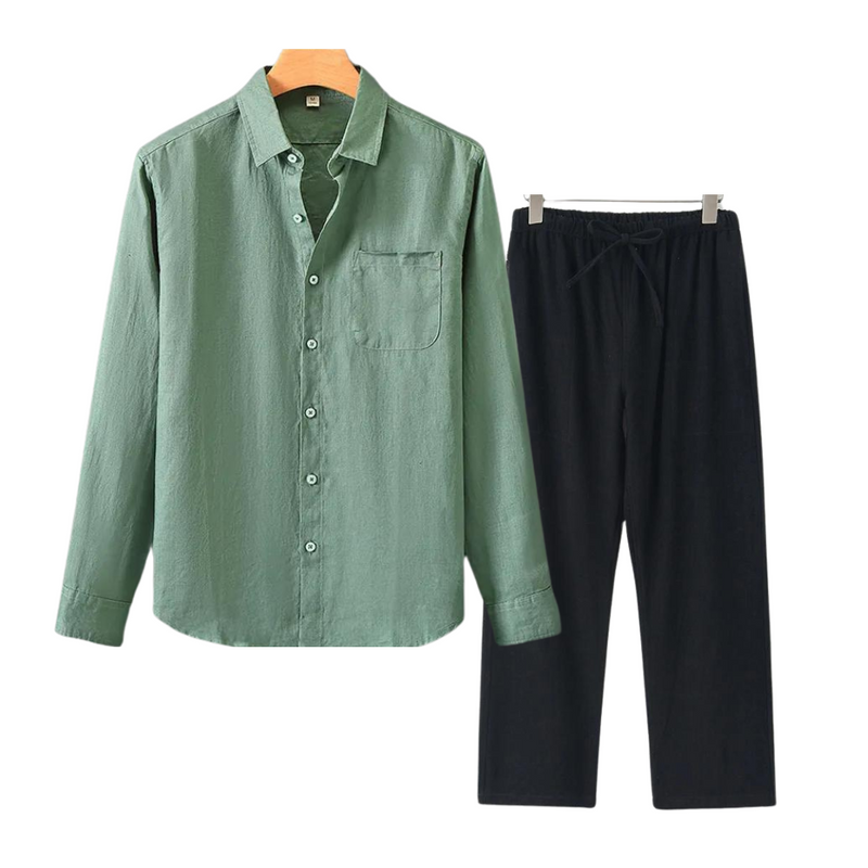 Herren Leinen Set im Old Money Stil, klassisch und stilvoll