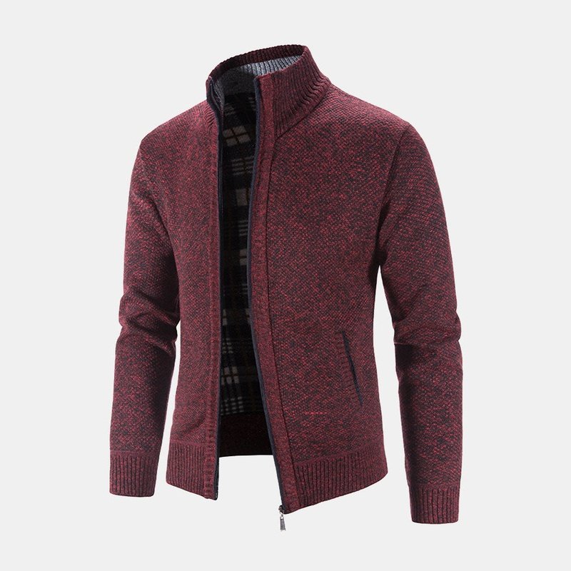 Ralf - Elegante Strickjacke gefüttert