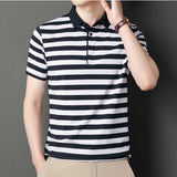 Danny-Klassisches Streifen Herren Polo Shirt