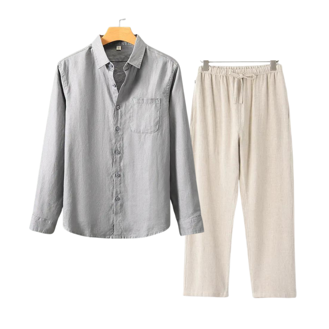 Herren Leinen Set im Old Money Stil, klassisch und stilvoll