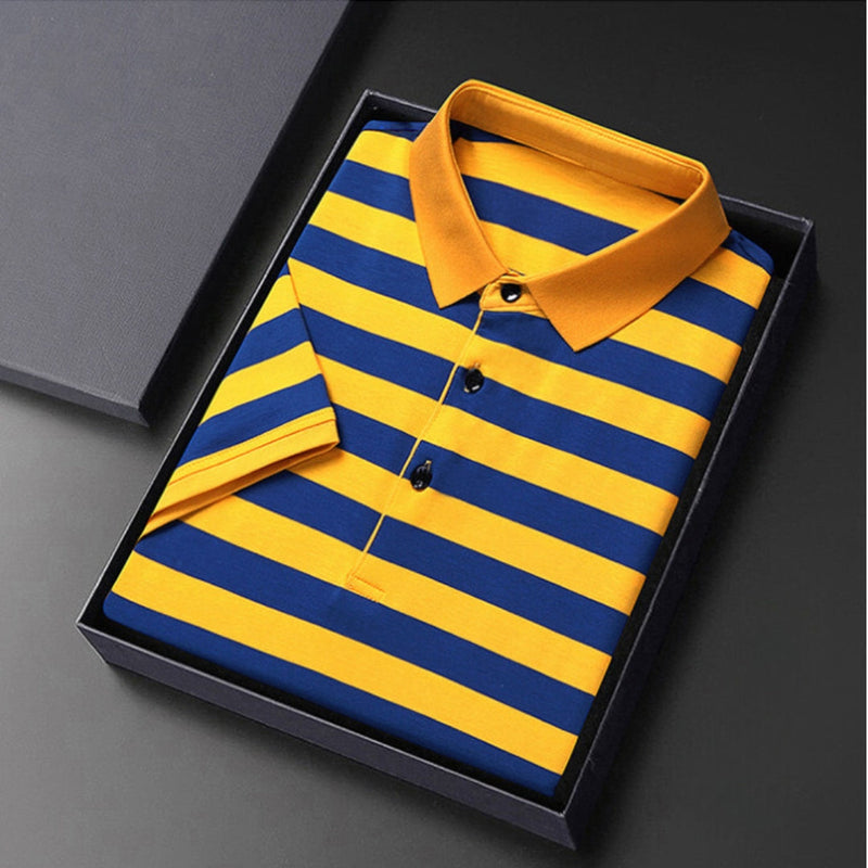 Danny-Klassisches Streifen Herren Polo Shirt