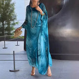 GLORIA - MARMORIERTES ELEGANTES KLEID