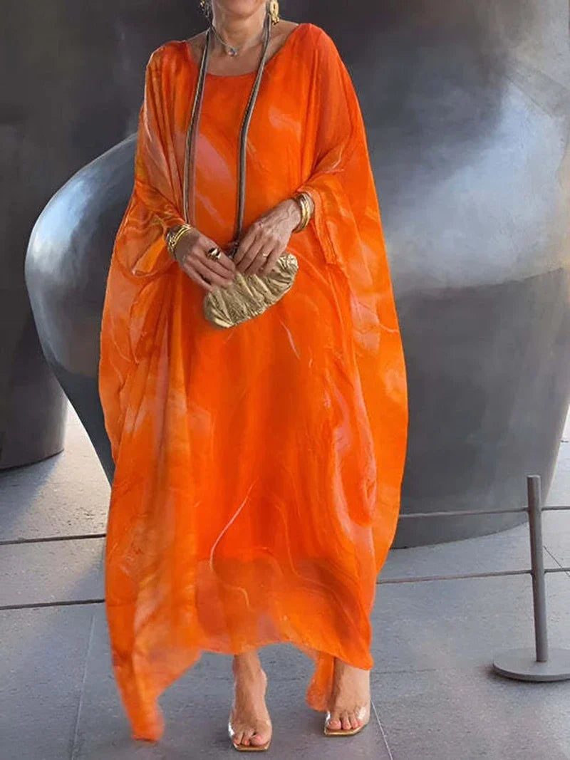 GLORIA - MARMORIERTES ELEGANTES KLEID