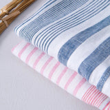 Hochwertiges Leinen Herrenhemd in Rosa und Blau