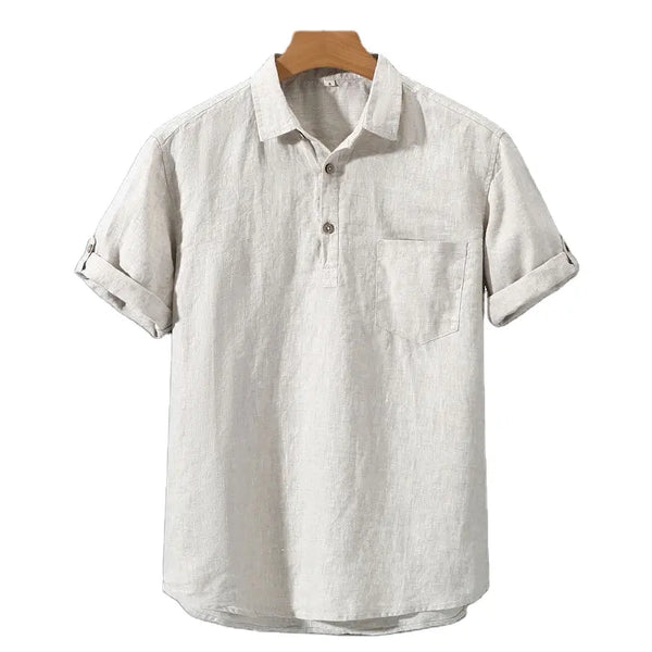 Herren Polo, aus Leinen und elegant