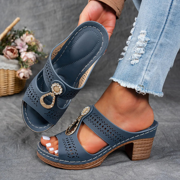 Isabell™ - Orthopädische Sandalen mit Strass-Absatz