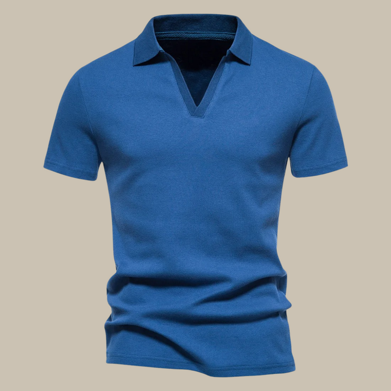 Stilvoller Herren Premium Polo im Merino Look