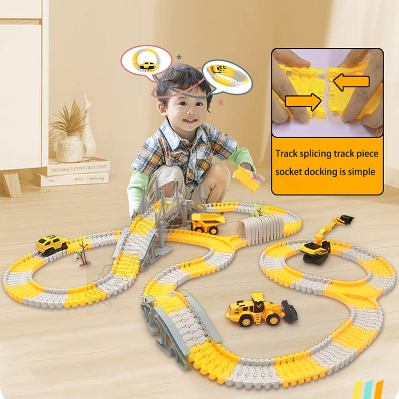Construction Track™ - Flexible gebogene Fahrzeuge Spielzeug