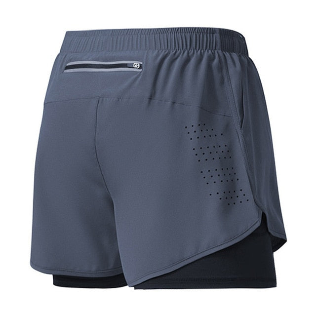 Schnelltrocknende Herren Laufshorts mit Reißverschluss