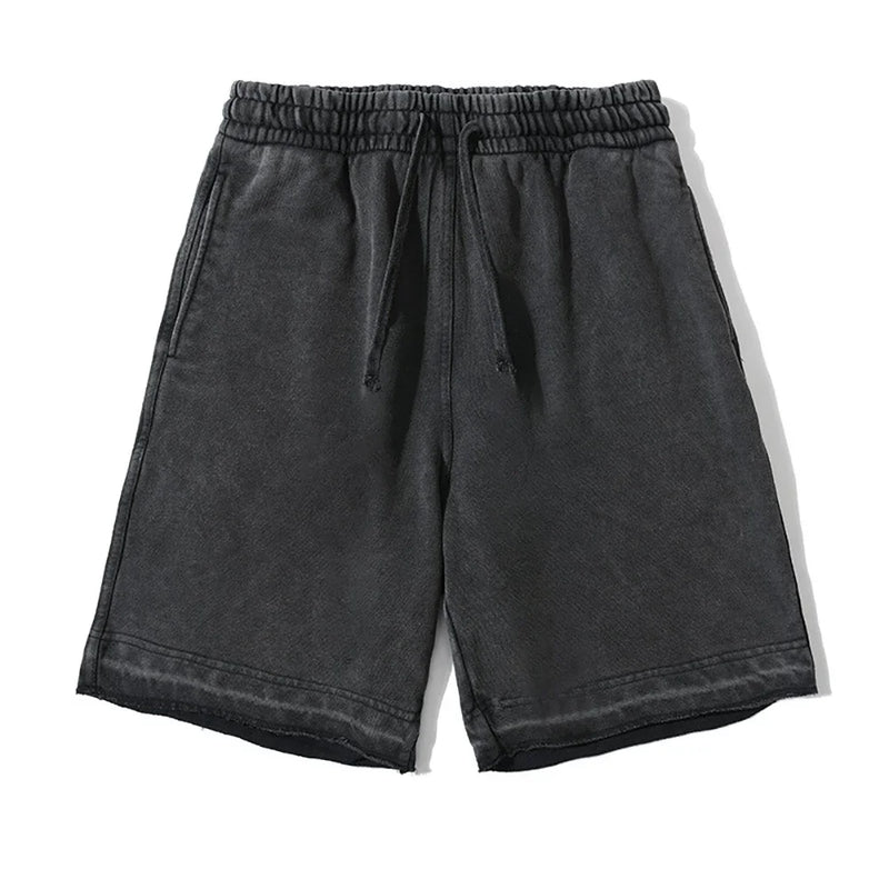 Baumwoll-Shorts mit Vintage-Waschung für Männer
