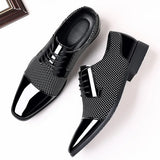 Elegante Strass Leder Schuhe für Herren