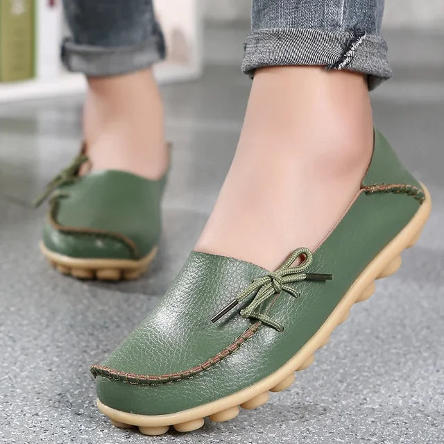Shoes for Women Moccasins Flats  Woman Loafers Genuine Leather Female Shoes Slip On Ballet Nurse Women's Shoes Plus Size 2024