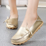 Shoes for Women Moccasins Flats  Woman Loafers Genuine Leather Female Shoes Slip On Ballet Nurse Women's Shoes Plus Size 2024