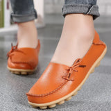 Shoes for Women Moccasins Flats  Woman Loafers Genuine Leather Female Shoes Slip On Ballet Nurse Women's Shoes Plus Size 2024