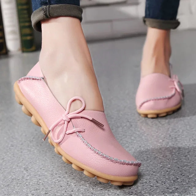 Shoes for Women Moccasins Flats  Woman Loafers Genuine Leather Female Shoes Slip On Ballet Nurse Women's Shoes Plus Size 2024