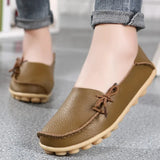 Shoes for Women Moccasins Flats  Woman Loafers Genuine Leather Female Shoes Slip On Ballet Nurse Women's Shoes Plus Size 2024