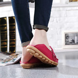 Shoes for Women Moccasins Flats  Woman Loafers Genuine Leather Female Shoes Slip On Ballet Nurse Women's Shoes Plus Size 2024
