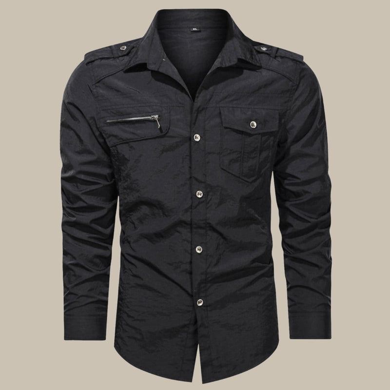 Premium Herren Cargo-Hemd mit Softshell - robust & widerstandsfähig