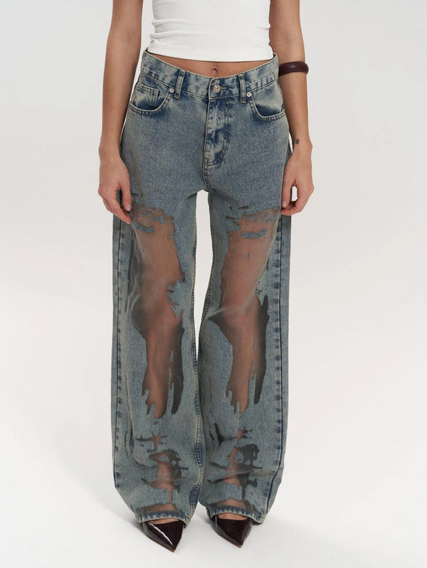 TRIXIE™ |  Blau-transparente Jeans