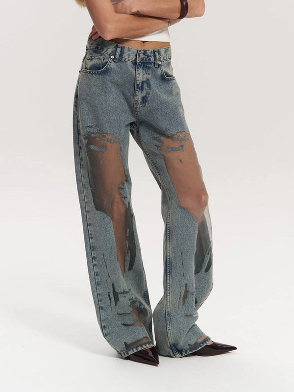 TRIXIE™ |  Blau-transparente Jeans