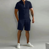 Luxuriöses Herren Polo- und Shorts-Sommer-Set, elegant und stilvoll
