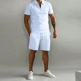 Luxuriöses Herren Polo- und Shorts-Sommer-Set, elegant und stilvoll