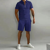 Luxuriöses Herren Polo- und Shorts-Sommer-Set, elegant und stilvoll