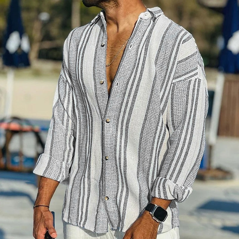 Lexter - Stylisches Herren Hemd im gestreiften Muster für einen lässigen Look