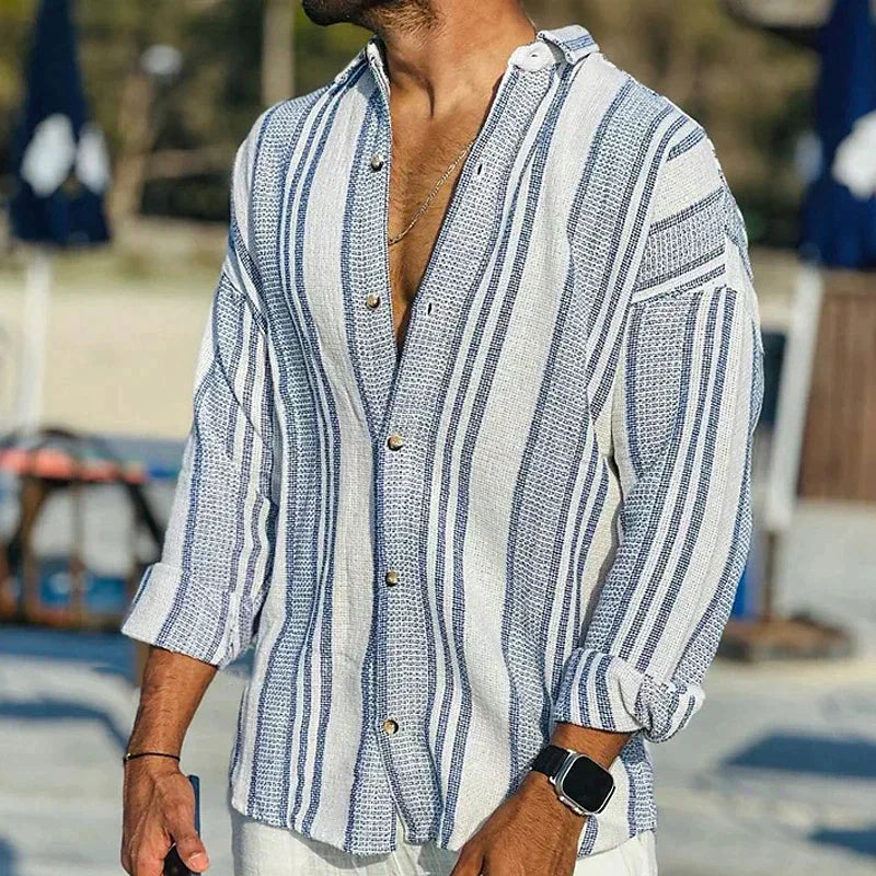 Lexter - Stylisches Herren Hemd im gestreiften Muster für einen lässigen Look