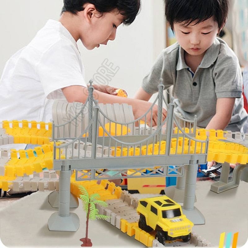 Construction Track™ - Flexible gebogene Fahrzeuge Spielzeug
