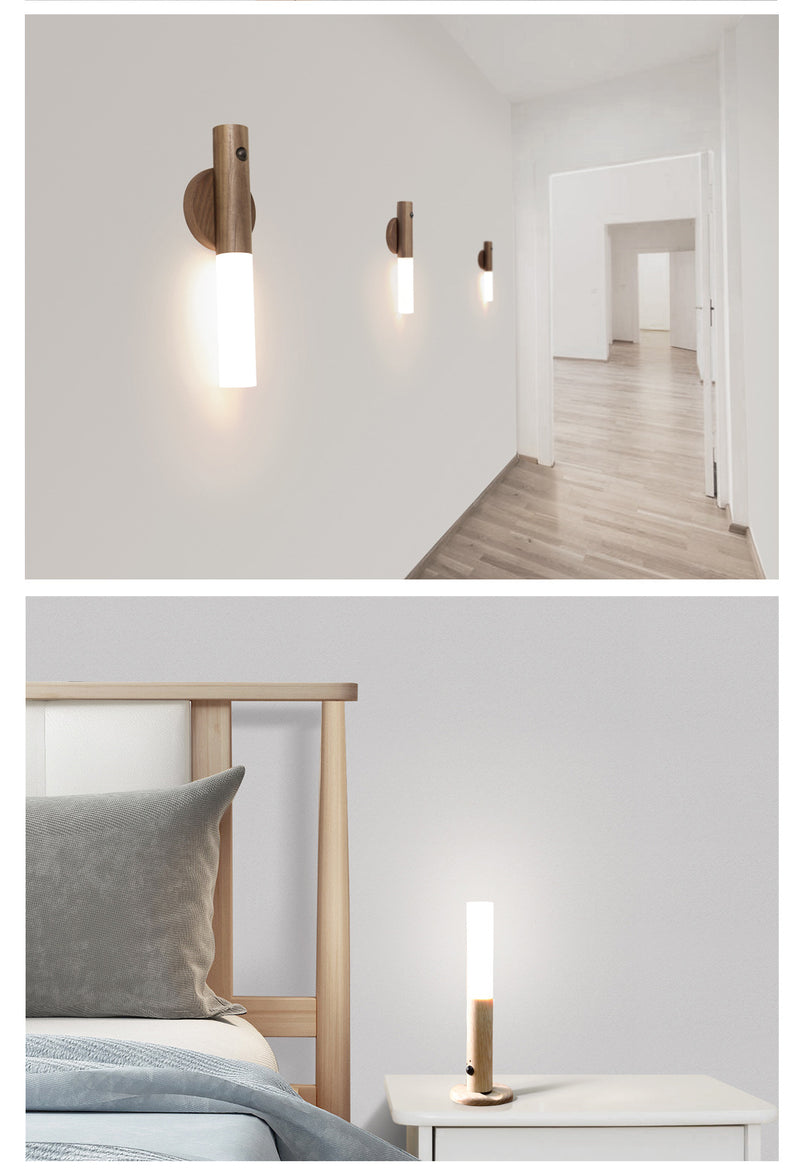 Magnetlight - Magnetische Wandleuchte Aus Holz