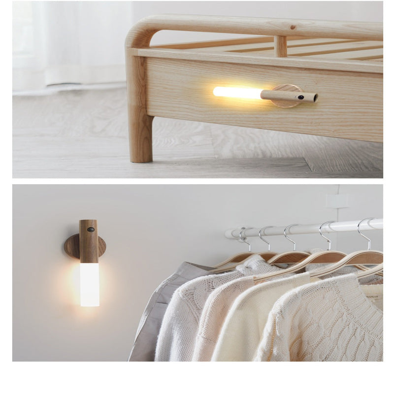 Magnetlight - Magnetische Wandleuchte Aus Holz