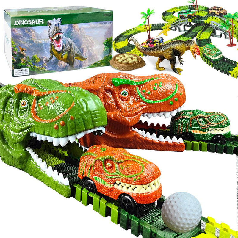 RacingDino™ | Fantasievolles Eisenbahngleis-Set für beispiellosen Spaß
